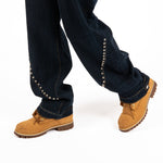 Indigo Denim Straight Leg Jean With Stud Detail - Liquor n Poker