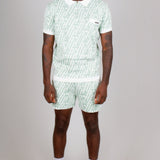 Jacquard Print Knitted Shorts - Liquor n Poker