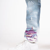 Japanese Landscape Printed Straight Leg Jean - Liquor n Poker