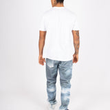 Japanese Landscape Printed Straight Leg Jean - Liquor n Poker