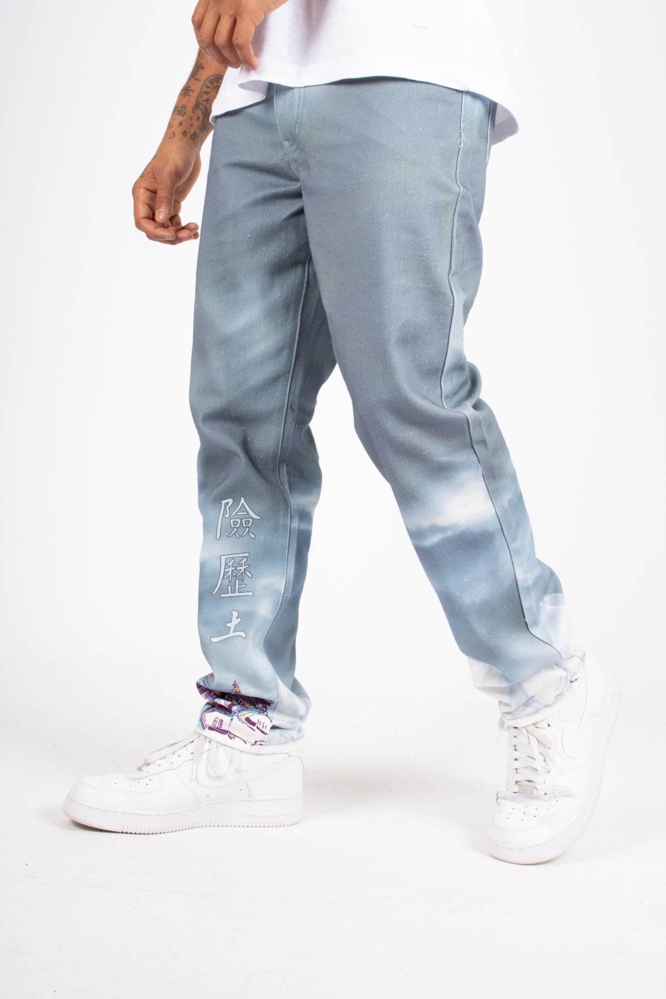 Japanese Landscape Printed Straight Leg Jean - Liquor n Poker