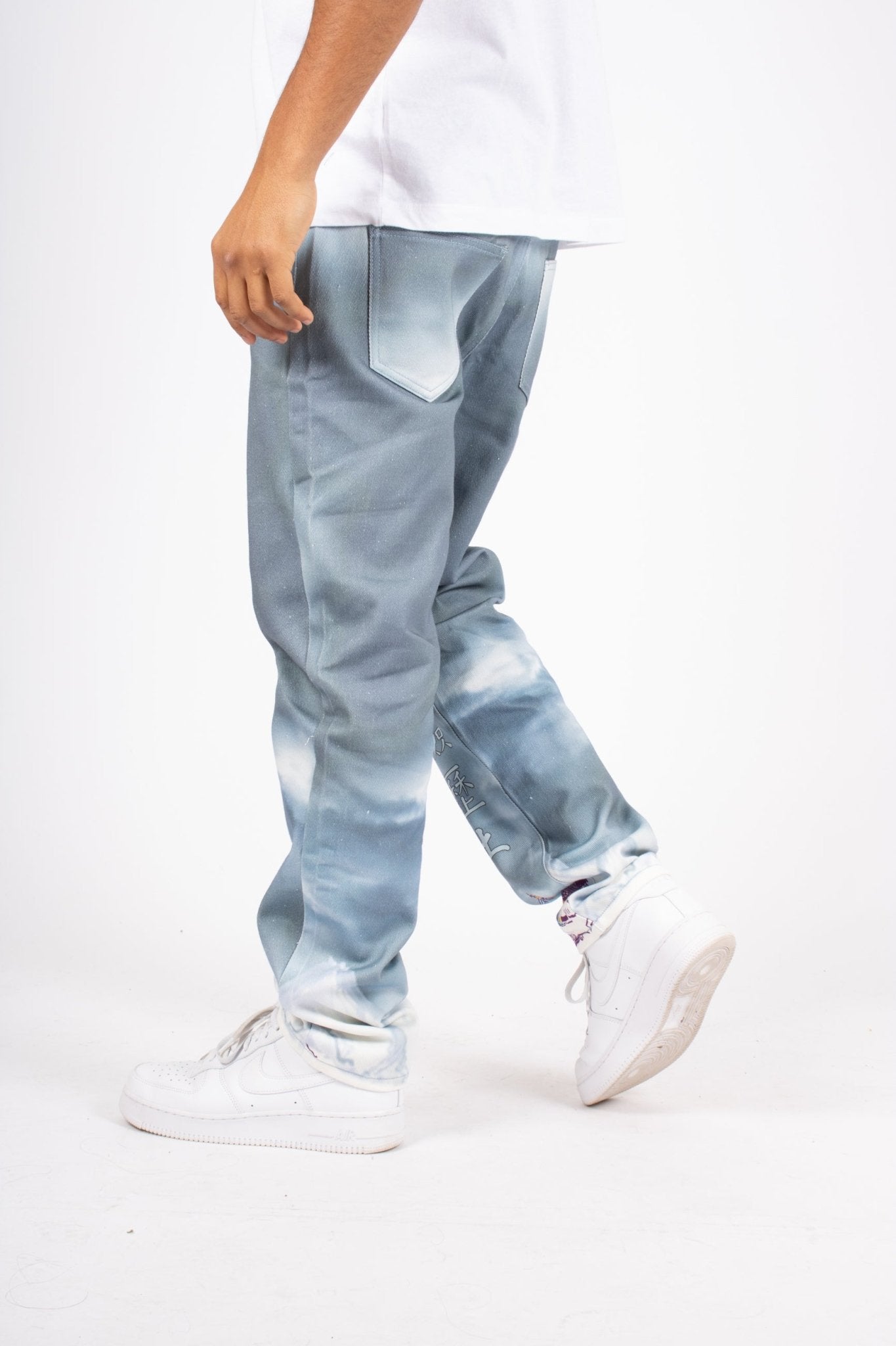 Japanese Landscape Printed Straight Leg Jean - Liquor n Poker