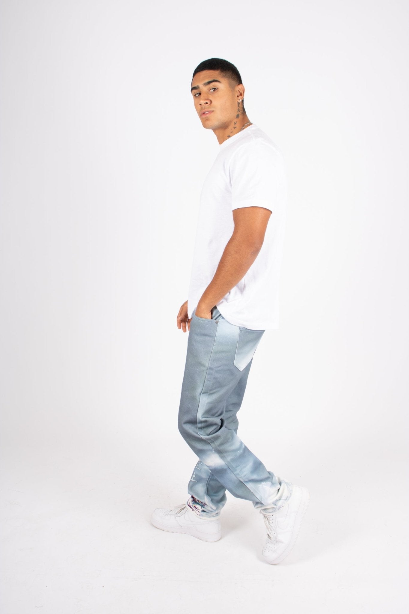 Japanese Landscape Printed Straight Leg Jean - Liquor n Poker