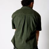 Khaki Panelled Detail Denim Shirt - Liquor n Poker