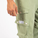 Khaki Relaxed Fit Utility Cargo Trousers - Liquor n Poker