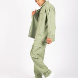 Khaki Relaxed Fit Utility Cargo Trousers - Liquor n Poker