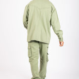 Khaki Relaxed Fit Utility Cargo Trousers - Liquor n Poker