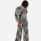 Leopard Print Wide Leg Jeans - Liquor n Poker