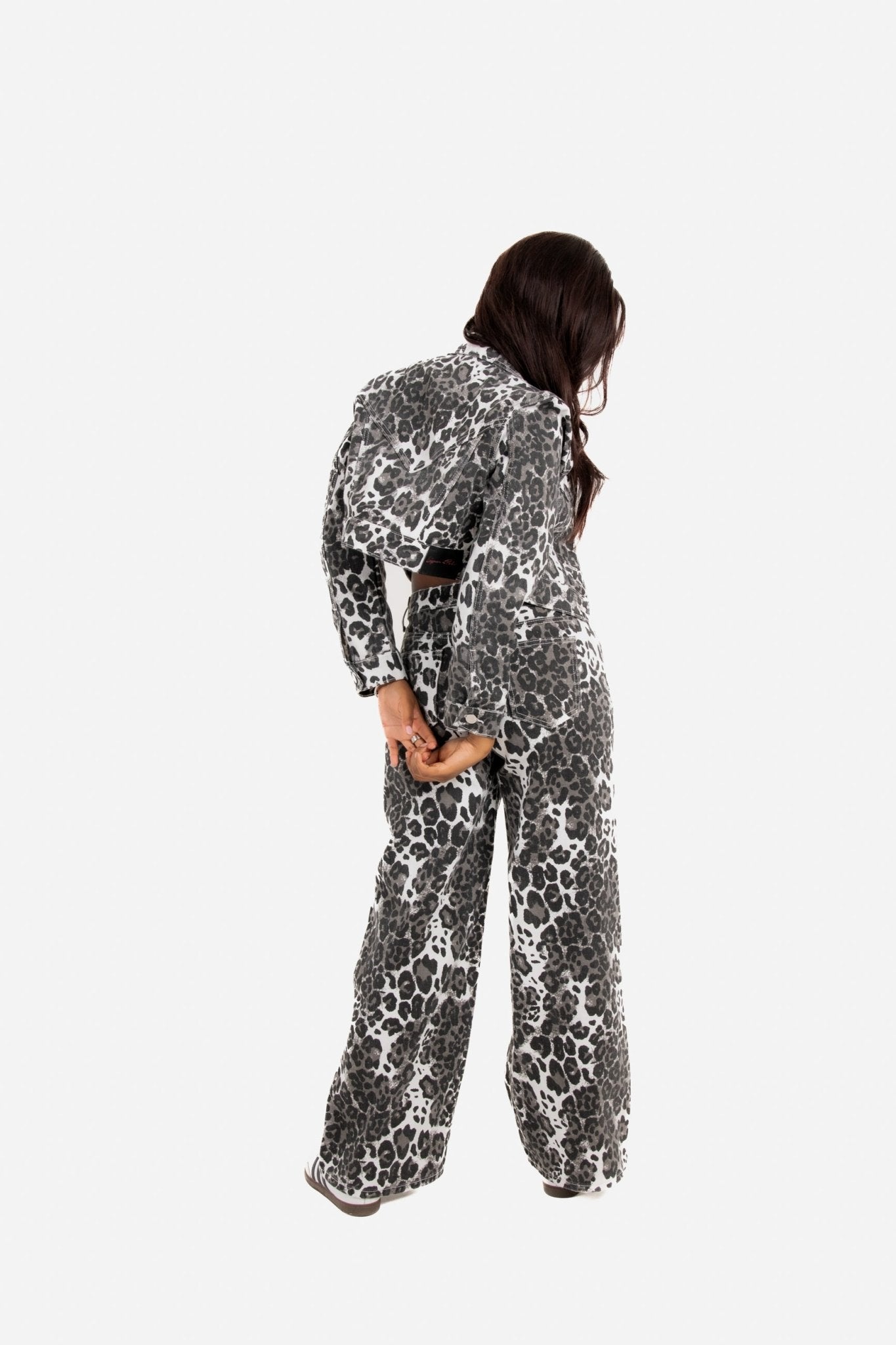 Leopard Print Wide Leg Jeans - Liquor n Poker