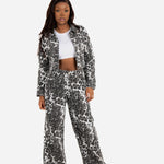Leopard Print Wide Leg Jeans - Liquor n Poker