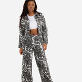 Leopard Print Wide Leg Jeans - Liquor n Poker