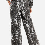 Leopard Print Wide Leg Jeans - Liquor n Poker