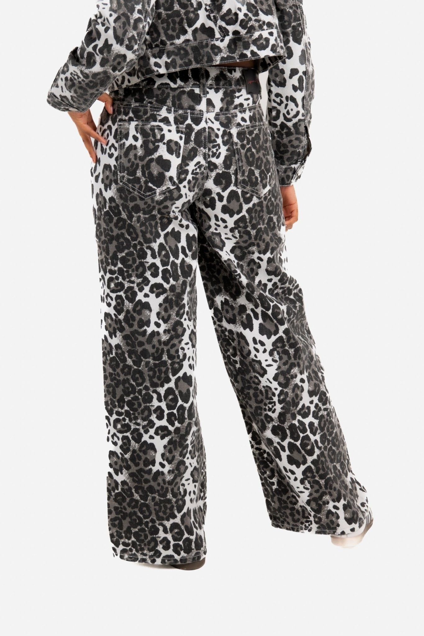 Leopard Print Wide Leg Jeans - Liquor n Poker
