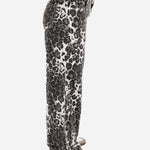 Leopard Print Wide Leg Jeans - Liquor n Poker