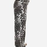Leopard Print Wide Leg Jeans - Liquor n Poker