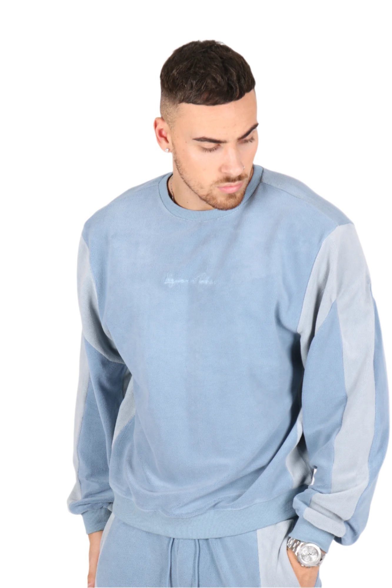 Light Blue Polar Fleece Sweatshirt - Liquor n Poker