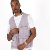 Lilac Denim Gilet Vest - Liquor n Poker