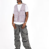 Lilac Denim Gilet Vest - Liquor n Poker