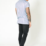 Lilac & Lime Candy Stripe Muscle Fit T-Shirt - Liquor n Poker