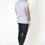 Lilac & Lime Candy Stripe Muscle Fit T-Shirt - Liquor n Poker