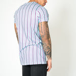 Lilac & Lime Candy Stripe Muscle Fit T-Shirt - Liquor n Poker