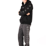 Liquor N Poker Black Rhinestone Embellished 'Blessed' Motif Hoodie - Liquor n Poker