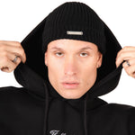 Liquor N Poker Black Rhinestone Embellished 'Blessed' Motif Hoodie - Liquor n Poker