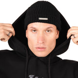 Liquor N Poker Black Rhinestone Embellished 'Blessed' Motif Hoodie - Liquor n Poker