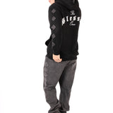Liquor N Poker Black Rhinestone Embellished 'Blessed' Motif Hoodie - Liquor n Poker