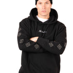 Liquor N Poker Black Rhinestone Embellished 'Blessed' Motif Hoodie - Liquor n Poker