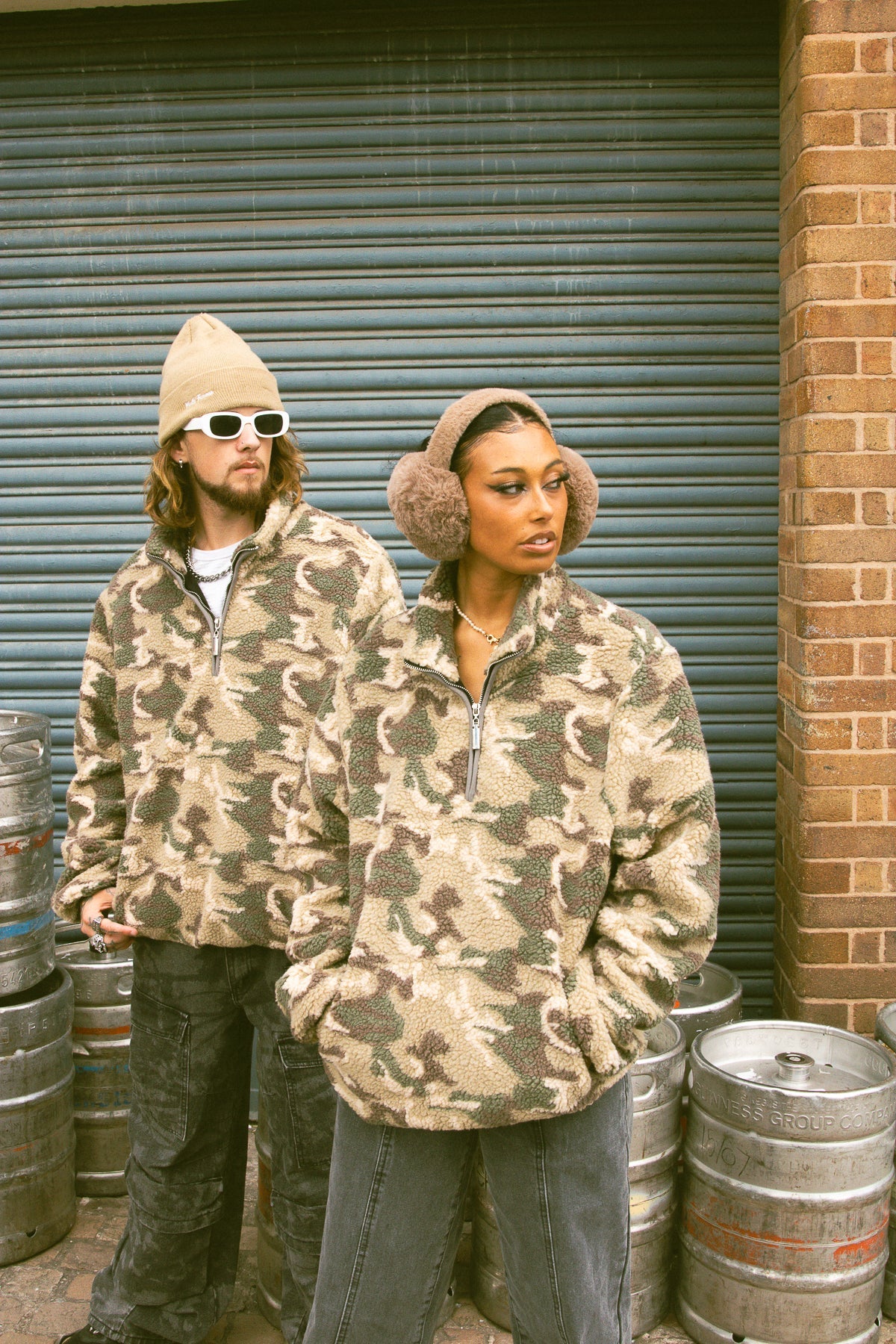 Liquor N Poker Camo Oversized Borg Jumper - Liquor n Poker