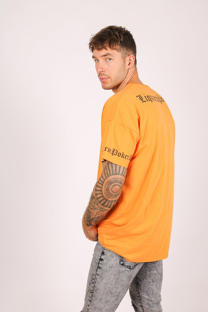 Liquor N Poker Convict Neon Orange T Shirt - Liquor n Poker