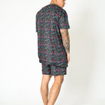 Liquor N Poker Graffiti Printed Black Shorts - Liquor n Poker