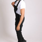 Liquor N Poker Louisiana Black Distressed Denim Dungarees - Liquor n Poker