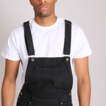 Liquor N Poker Louisiana Black Distressed Denim Dungarees - Liquor n Poker