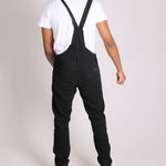Liquor N Poker Louisiana Black Distressed Denim Dungarees - Liquor n Poker