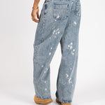 Liquor N Poker Low Rise Baggy Jeans Bleach Wash - Liquor n Poker