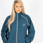 Liquor N Poker Navy Shell Track Jacket With Logo & Piping - Liquor n Poker