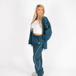 Liquor N Poker Navy Shell Track Jacket With Logo & Piping - Liquor n Poker