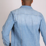 Liquor N Poker Norton Classic Slim Fit Denim Trucker Jacket In Stonewash - Liquor n Poker