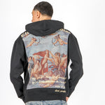 Liquor N Poker Oversized Hoodie Eternal Paradise Back Print Black - Liquor n Poker