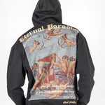 Liquor N Poker Oversized Hoodie Eternal Paradise Back Print Black - Liquor n Poker