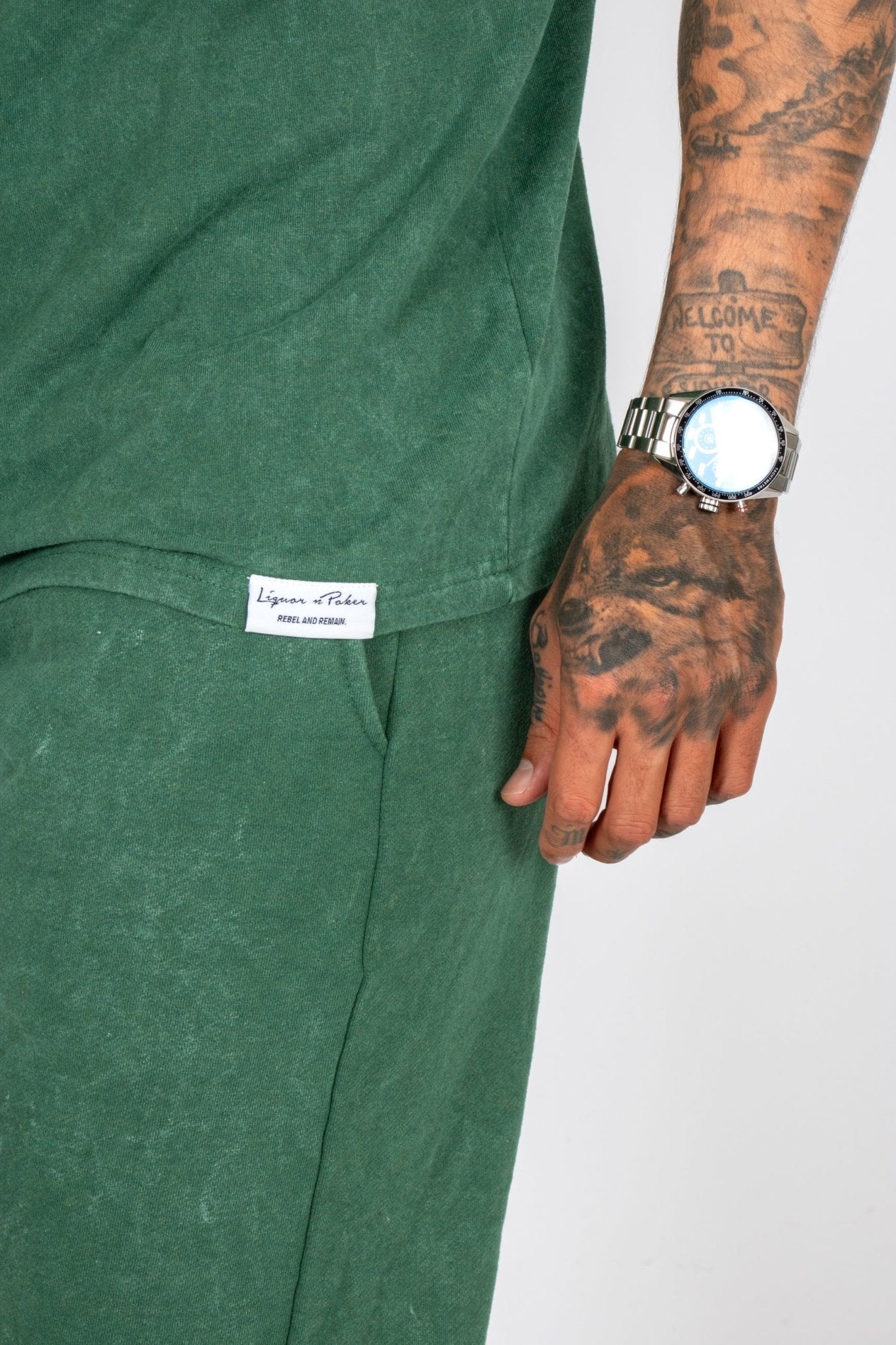 Liquor N Poker Premium Recycled Forest Acid Green Boxy T-Shirt - Liquor n Poker