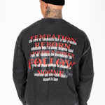 Liquor N Poker Principles Of Life Oversized Long Sleeve T-Shirt Black - Liquor n Poker