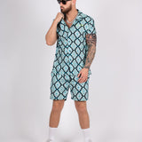 Liquor N Poker Relaxed Fit Diamond Print Shorts - Liquor n Poker