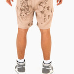 Liquor N Poker Sand & Brown Floral Twill Relaxed Cargo Shorts - Liquor n Poker
