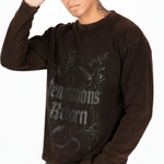 Liquor N Poker Snake Graphic Relaxed Fit Long Sleeve T-Shirt Brown - Liquor n Poker