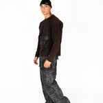 Liquor N Poker Snake Graphic Relaxed Fit Long Sleeve T-Shirt Brown - Liquor n Poker