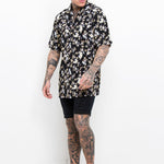 Liquor N Poker Super Skinny Black Wash Distressed Denim Shorts - Liquor n Poker