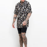 Liquor N Poker Super Skinny Black Wash Distressed Denim Shorts - Liquor n Poker